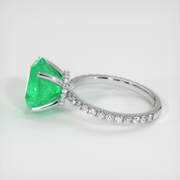 4.62 Ct. Emerald Ring, 18K White Gold 4