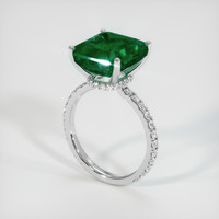 6.60 Ct. Emerald Ring, 18K White Gold 2