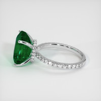 6.60 Ct. Emerald Ring, 18K White Gold 4