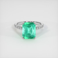 4.55 Ct. Emerald Ring, 18K White Gold 1