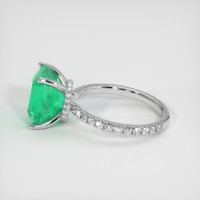 4.55 Ct. Emerald Ring, 18K White Gold 4