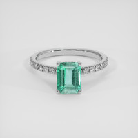 2.07 Ct. Emerald Ring, 18K White Gold 1