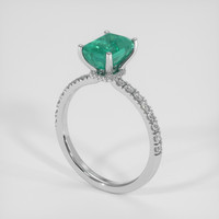 2.07 Ct. Emerald Ring, 18K White Gold 2