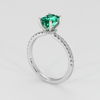 1.18 Ct. Emerald Ring, 18K White Gold 2