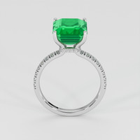 3.94 Ct. Emerald Ring, 18K White Gold 3