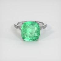 4.95 Ct. Emerald Ring, 18K White Gold 1