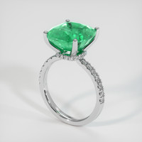 4.95 Ct. Emerald Ring, 18K White Gold 2