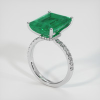 6.18 Ct. Emerald Ring, 18K White Gold 2