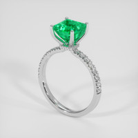 2.07 Ct. Emerald Ring, 18K White Gold 2