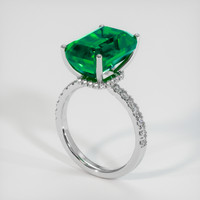 7.66 Ct. Emerald Ring, 18K White Gold 2