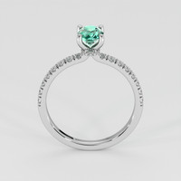 0.58 Ct. Emerald Ring, 18K White Gold 3