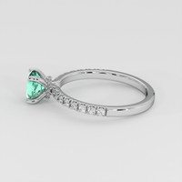 0.58 Ct. Emerald Ring, 18K White Gold 4