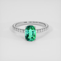 1.46 Ct. Emerald Ring, 18K White Gold 1