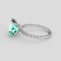 3.42 Ct. Emerald Ring, 18K White Gold 4