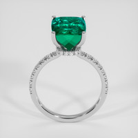6.08 Ct. Bluish Green Tourmaline Ring, 18K White Gold 3