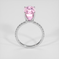 6.48 Ct. Pink Kunzite Ring, 18K White Gold 3
