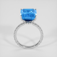 7.72 Ct. Swiss Blue Topaz Ring, 18K White Gold 3