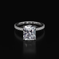 3.18 Ct. Gemstone Ring, 18K White Gold 1