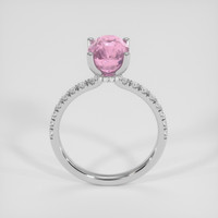 3.04 Ct. Pink Sapphire Ring, 18K White Gold 3