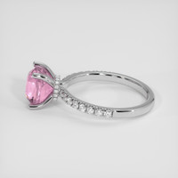 3.04 Ct. Pink Sapphire Ring, 18K White Gold 4