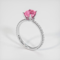 1.74 Ct. Padparadscha Sapphire Ring, 18K White Gold 2
