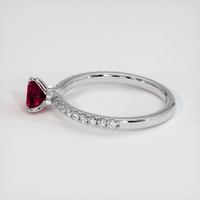 0.52 Ct. Ruby Ring, 18K White Gold 4
