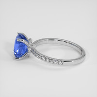 3.03 Ct. Blue Sapphire Ring, 18K White Gold 4