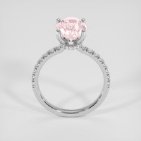 3.21 Ct. Pink Sapphire Ring, 18K White Gold 3