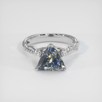 4.10 Ct. Bi Color Sapphire Ring, 18K White Gold 1