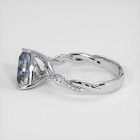 4.10 Ct. Bi Color Sapphire Ring, 18K White Gold 4