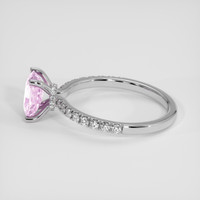 1.36 Ct. Pink Sapphire Ring, 18K White Gold 4