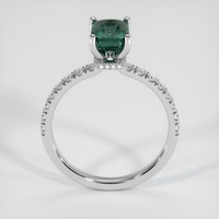 1.58 Ct. Bluish Green Sapphire Ring, 18K White Gold 3