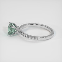 1.47 Ct. Green Sapphire Ring, 18K White Gold 4