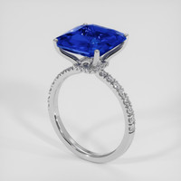 5.36 Ct. Blue Sapphire Ring, 18K White Gold 2
