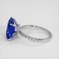 5.36 Ct. Blue Sapphire Ring, 18K White Gold 4