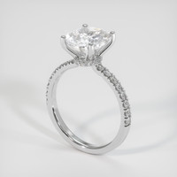 3.10 Ct. White Sapphire Ring, 18K White Gold 2