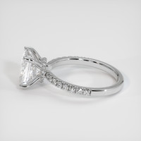 3.10 Ct. White Sapphire Ring, 18K White Gold 4