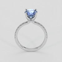 2.21 Ct. Blue Sapphire Ring, 18K White Gold 3