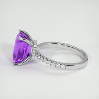 8.17 Ct. Purple Sapphire Ring, 18K White Gold 4