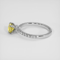 1.00 Ct. Yellow Sapphire Ring, 18K White Gold 4