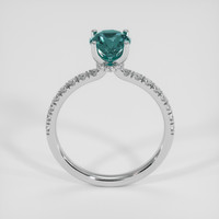 1.11 Ct. Bluish Green Sapphire Ring, 18K White Gold 3