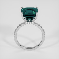 6.65 Ct. Greenish Blue Sapphire Ring, 18K White Gold 3