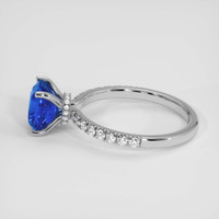 2.16 Ct. Blue Sapphire Ring, 18K White Gold 4