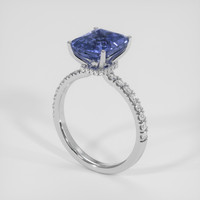 3.00 Ct. Color Change Sapphire Ring, 18K White Gold 2