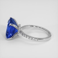 7.31 Ct. Blue Sapphire Ring, 18K White Gold 4