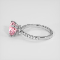 3.08 Ct. Pink Sapphire Ring, 18K White Gold 4