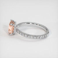 1.58 Ct. Padparadscha Sapphire Ring, 18K White Gold 4