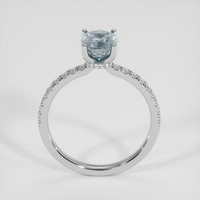 1.64 Ct. Greyish Blue Sapphire Ring, 18K White Gold 3