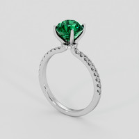 1.41 Ct. Emerald Ring, 18K White Gold 2