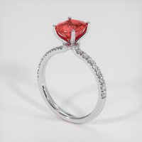 2.04 Ct. Padparadscha Sapphire Ring, 18K White Gold 2